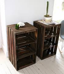 Pallet Project Pallet End Tables Crate Shelves Diy Crate Furniture Wooden Crate Shelves