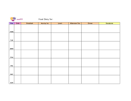 Food Symptom Diary Template Diary Template Symptom Journal Food Tracker