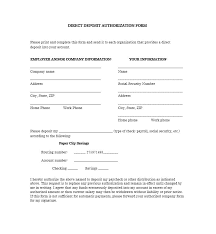 47 direct deposit authorization form templates templatearchive