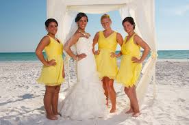 Yellow Beach Wedding Yellow Bridesmaids Beach Wedding Yellow Yellow Bridesmaids Beach Wedding