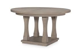 Enchanting with its traditional banquet table design, this beaver creek extendable dining table constitutes an ideal proposition for a stylish dining room. Legacy Classicmilano Sandstone Extendable Pedestal Dining Table By Rachael Ray Dailymail