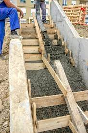 Do not leave any standing water and allow the dampened sand to dry for about an hour before pouring the concrete. Pouring Concrete Steps Stock Photo Image Of Craftsman 33537654