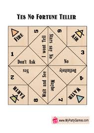 Today, many people depend on these revelations to help them plan their life course. Free Printable Yes Or No Fortune Teller Cootie Catcher Diy Tarot Cards Fortune Teller Paper Fortune Teller Ideas