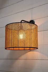 Retains brass medallion on inside. Moselle Rattan Wall Light Modern Heritage Lighting Fat Shack Vintage