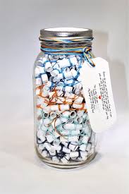 The jar contains 365 notes and the sky is the limit for what the notes can contain. 365 Message Filled 64 Oz Mason Jar Personalized Multi Colored Fun Wish Jar Birthday Fm Quotes Discover The Best Daily Quotes Wishes Cards
