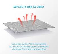 FLASLD Aluminized Heat Shield Thermal Barrier Adhesive Backed Heat Sleeve  Up To 2000 Degrees Fahrenheit