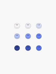 Smiley Face Pack Blue Sticker By Peytontaylor06 Redbubble Preppy Wallpaper Picture Collage Wall Cute Patterns Wallpaper
