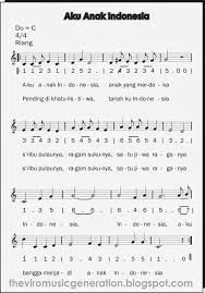 Not Angka Lagu Anak Anak Indonesia