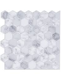 Not with peel and stick backsplashes that imitate tilework at a fraction of the cost. Carrara Marble Hexagon Tile Peel Stick Clever Mosaics