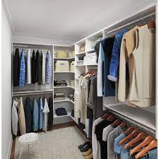 We also found a very cool closet organization idea on makingitinthemountains. Closet Evolution Ultimate 84 In W 115 In W White Wood Closet Corner System Wh32 The Home Depot