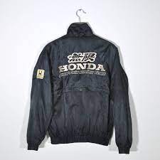 Rare Vintage 80s 90s Team Hrc Honda Racing Sports Motor Motorcycle Jacket Windbreaker Bomber Japan Honda Colorway Jacket Germany Sign Motorcycle Jacket Racing Jackets Windbreaker