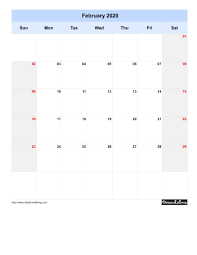What does a company's fiscal year establish? February 2020 Calendars For Pdf Words And Jpg Formats Distancelatlong Com