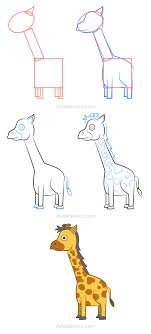 Apprenez comment dessiner une girafe facilement grâce à ce tutoriel complet étape par étape qui décompose chaque partie du corps de l'animal pour un résultat fidèle et réaliste. How To Draw A Giraffe Comment Dessiner Une Girafe Giraffe Drawing Easy Animal Drawings Basic Drawing For Kids