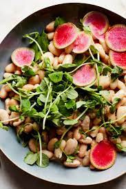 White Beans With Radishes Miso And Greens Recipe Recipe Greens Recipe Recipes Vegetarian Recipes