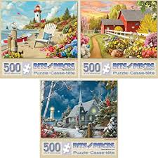 We have found the most beautiful and colorfull wallpapers and pictures to generate each puzzle. Buy Bits And Pieces Value Set Of Three 3 500 Piece Jigsaw Puzzles For Adults Each Puzzle Measures 18 X 24 500 Pc Awaken Guiding Lights And Daydream Jigsaws