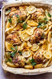 Season the chicken pieces generously with salt,. One Pan Lemon Roasted Chicken And Potatoes Little Broken