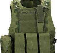 QHIU Gilet tattico Protezione Camouflage Regolabile Panciotto Giubbotti  Militare Assault Combat Molle Vest per Softair Paintball Caccia CS : ...