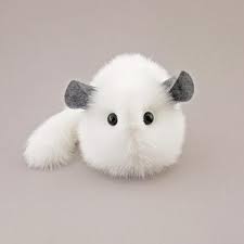 Bianca The White Chinchilla Stuffed Animal Plush Toy Front View Cute Stuffed Animals Fluffy Stuffed Animals Sewing Stuffed Animals