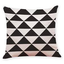 Black And White Geometric Pillow Black And White Geometry Throw Pillowcase Pillow Covers Multicolor Cotton Graphic Print Geometric Pillow Geometric Throws Pillow Covers