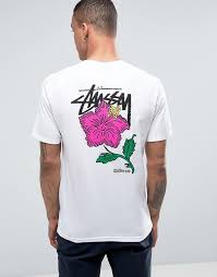 Stussy T Shirt With Rose Back Print Creative T Shirt Design Shirt Design Inspiration Latest Mens Fashion
