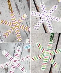 Basteln Weihnachten Schneeflocken Eisstabchen Glitzernder Weihnachtsbaumschmuck Basteln Weihnachten Weihnachtsdeko Basteln Weihnachtszeit Basteln