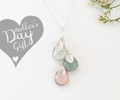 Birthstone Gifts For Mom Mother S Day Gift Personalized Necklace For Mom Initial Etsy Initial Jewelry Birthstone Necklace Custom Necklace