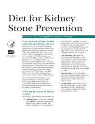 Diet For Kidney Stone Prevention Free Download
