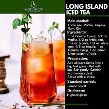 Long Island Iced Tea Main Alcohol Triple Sec Vodka Tequila Rum Gin Ingredients 1 Oz Gomme Syrup 1 2 O Vodka Tequila Long Island Iced Tea Rum