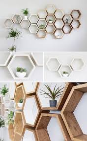 rustikales weisses sechseck wandregal aus massiver eiche diy woodworkings rustikale wandregale eiche rustikal haus deko