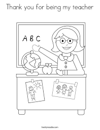 Teacher appreciation week is observed in may during the first full week after it was established in 1985 by the united states national parent teacher association national pta. Thank You For Being My Teacher Coloring Page Twisty Noodle