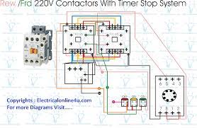 For example, a timer circuit with a relay could switch power at a preset time. Forward Reverse Starter With Timer 3 Phase Motor Wiring Diagram Electricalonline4u