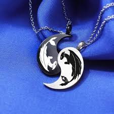 Yin Yang Night Fury Light Fury Necklace How To Train Your Etsy How Train Your Dragon Dragon Jewelry How To Train Your Dragon