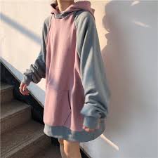 Sweet Pastel Colors Aesthetic Oversized Hoodie Pastel Aesthetic Outfit Korean Outfits Hoodie Dress Outfit