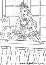 Barbie super principessa da stampare e colorare per bambine. Disegni A Dipingere E Barbie Principessa Coloring