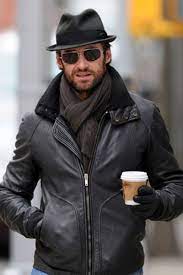 Hugh Jackman Black Jacket Celebrity Leather Jacket Celebrities Leather Jacket Jackets Men Fashion Leather Jacket Men