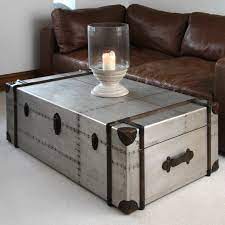 This coffee table will make a practical as well as a decorative addition to your home. Silver Trunk Coffee Tables Chest Coffee Table Silver Coffee Table Coffee Table Trunk