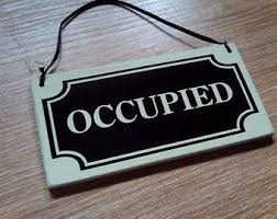 Occupied Vacant Double Sided Bathroom Door Sign Toilet Etsy