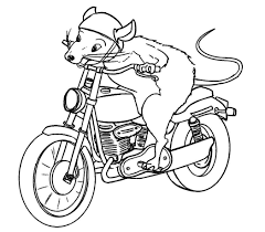 New sub for coloring pages (self.coloringpages). Mouse Riding Motorcycle Coloring Page Free Printable Coloring Pages For Kids
