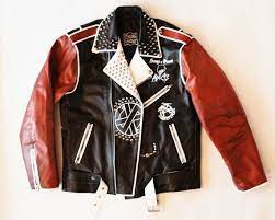 Punk Custom Leather Jacket Etsy Custom Leather Jackets Jackets Leather Outfit