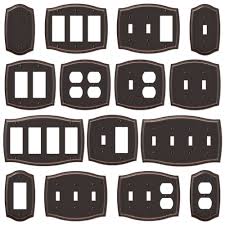 Find modern decorator wall plates, oversized outlet covers, cable tv jacks, narrow or deep versions, and exclusive combination layouts that complete your set. Switch Plate Outlet Cover Rocker Toggle Light Wall Plate Oil Rubbed Bronze Ebay Outlet Covers Plates On Wall Switch Plates