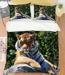 Il est important de choisir la matière de votre housse de couette, de vos draps en fonction de ce que vous souhaitez privilégier : 3d Tigre De La Foret Kef806 Animal Lit Taies D Oreiller Housse De Couette Kay Ebay