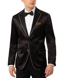 You could wear a sport coat to work for a big presentation, or you could wear one of these sport coats when you want people to take notice of you. Tallia Men S Slim Fit Black Sport Coat With Gold Tone Taping Reviews Blazers Sport Coats Men Macy S