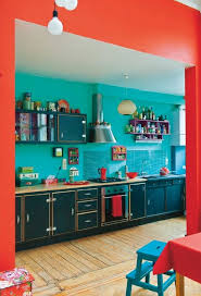 Orange and teal curtains 84 inch length for living room decor set 1 single window sheer panel semi voile drapes ombre beach curtains for bedroom dining home decoration burnt orange turquoise green. Deep Bright 10 Ways With Red Teal Red Kitchen Decor Teal Kitchen Decor Teal Kitchen Walls