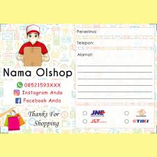 Nota olshop dan stiker pengiriman. Nota Pengiriman Label Pengiriman Custom Toko Olshop Online Shop Murah Shopee Indonesia