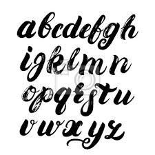 Using your eyes, draw out the alphabet from a to z. Handschrift Schriftzug Schriftart Wandsticker Rudiment Schriftart Setzen Myloview De
