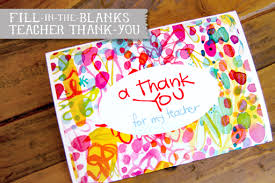 How to make a teacher's thank you card (using tagxedo) as a teacher, i have always preferred a handmade card from a child as it feels more personal and i like the effort that goes into it. Fill In Teacher Thank You Free Printable