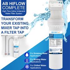 Puremix X6 Compatible Aqua Blue H20 Abhiflow Inline High Flow Water Filter System Water Filter For Fridge