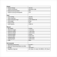 It includes all necessary attributes for a complete specification. Free 12 Specification Sheet Samples In Pdf