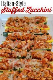 Stuffed Zucchini Boats Italian Style This Delicious House Recipe Zucchini Boat Recipes Healthy Ground Turkey Zuchinni Recipes