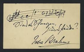 Without craftsmanship, inspiration is a mere. Johannes Brahms Composer Autograph Musical Quotation From Die Schone Magelone Ebay